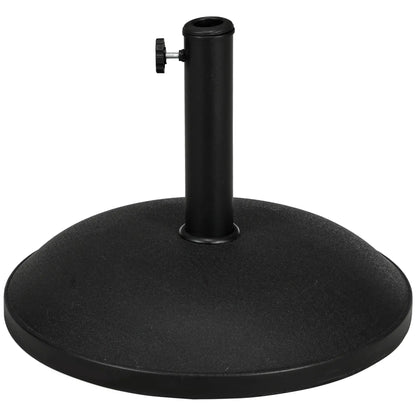 55 lbs Cement Umbrella Base, 20" Heavy Duty Round Stand, Black Umbrella Bases at Gallery Canada