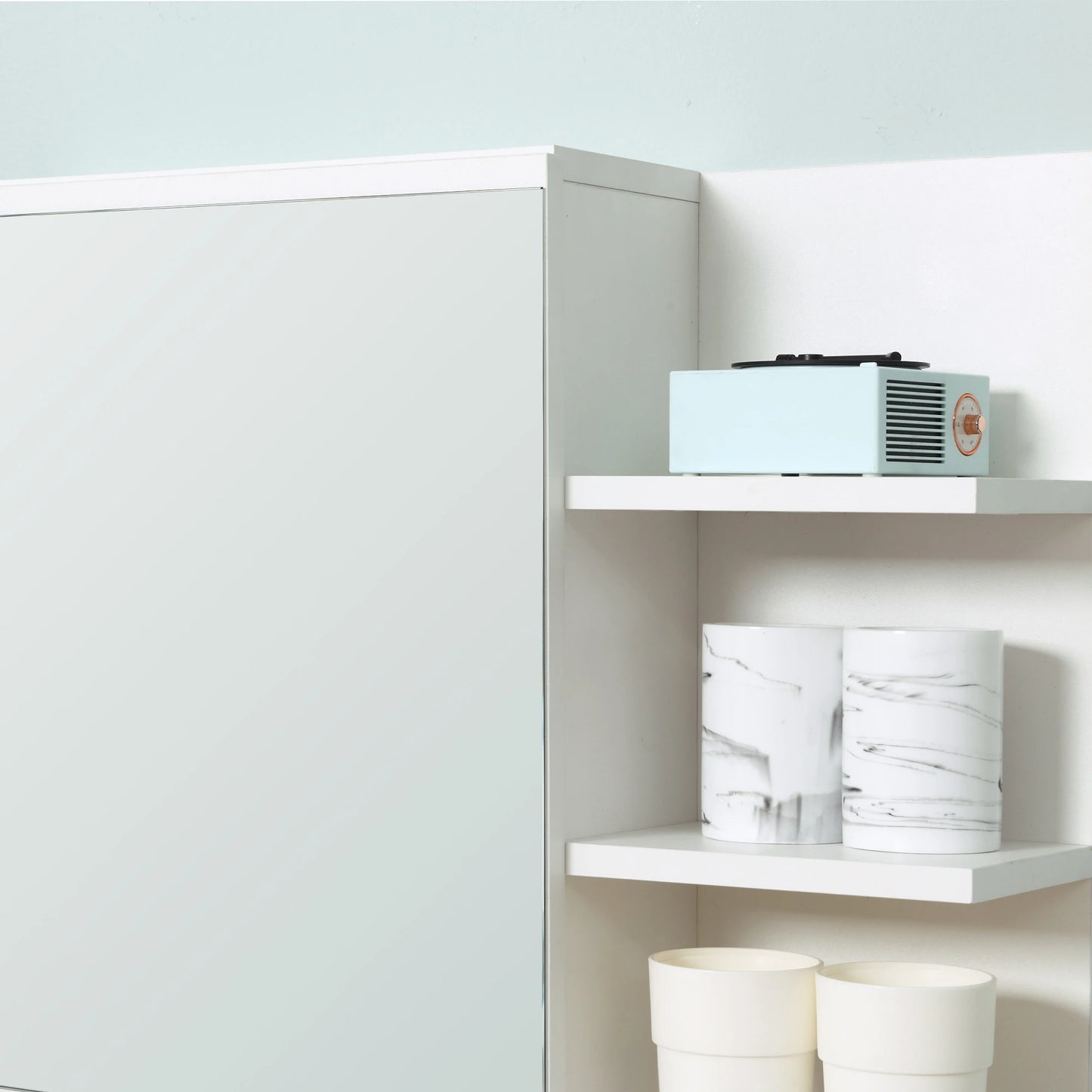 Wall Mounted Bathroom Storage Cabinet with Mirror, 3 Shelves, 2-Tier Cupboard Mirror Medicine Cabinets at Gallery Canada