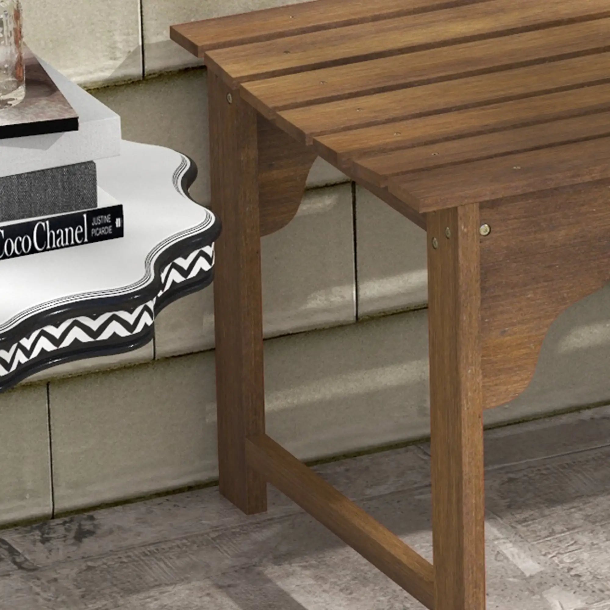 Wooden Garden Bench, Patio Double Park Bench, Teak Outdoor Benches at Gallery Canada