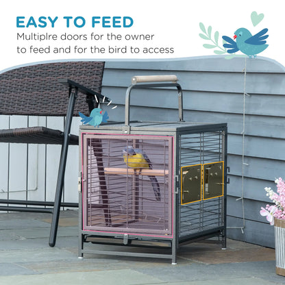 Bird Travel Cage for Parrots, Conures, African Grey, Black Bird Cages at Gallery Canada