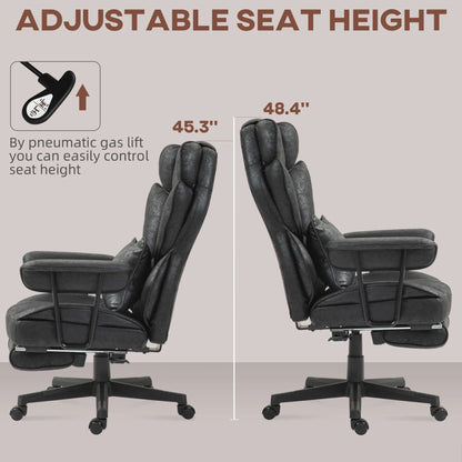 Big and Tall Office Chair with Foot Rest, 400LBS, High Back, Black Executive & Manager Chairs at Gallery Canada