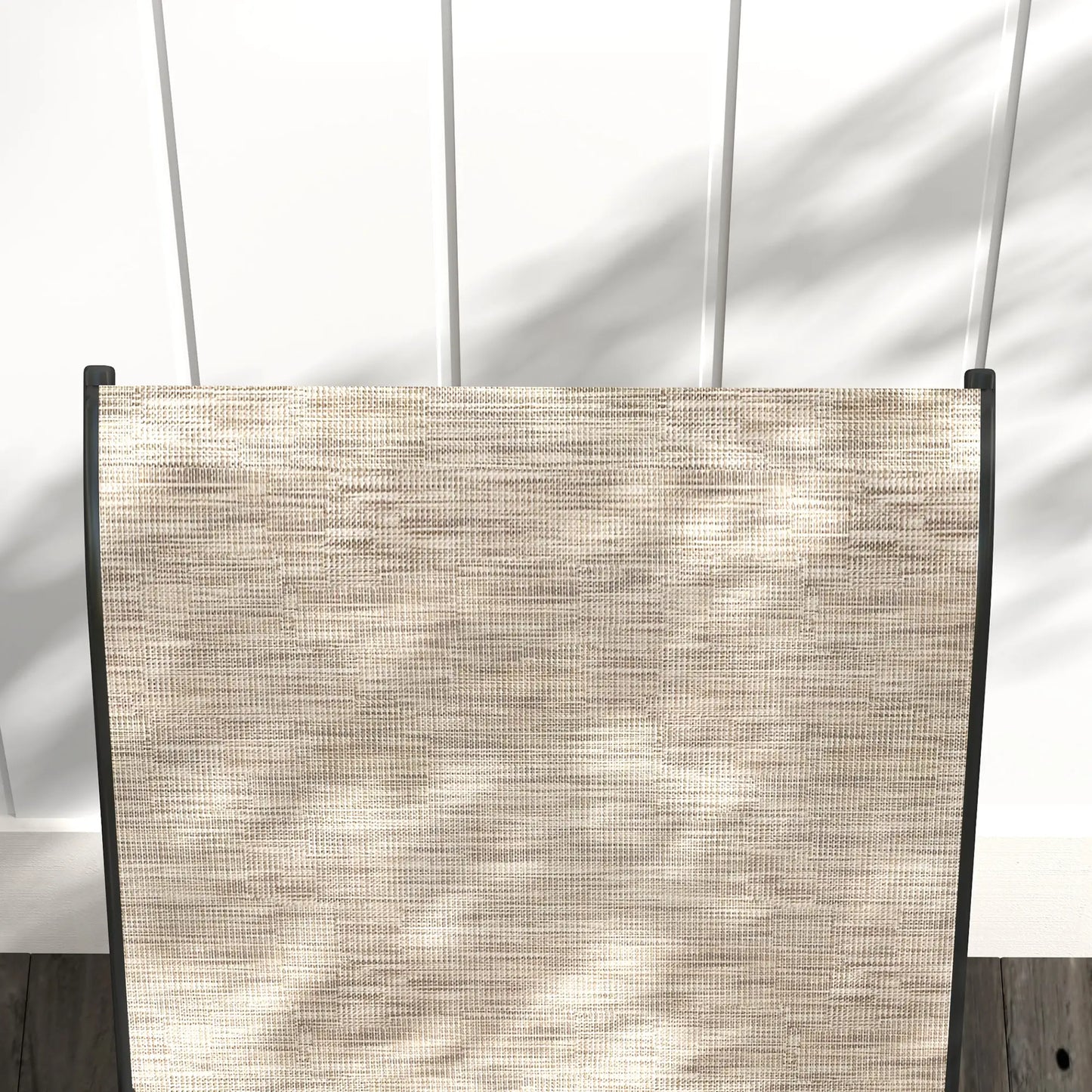 Outdoor Loveseat with Glass Table, Garden Bench, Breathable Mesh, Brown Outdoor Benches at Gallery Canada