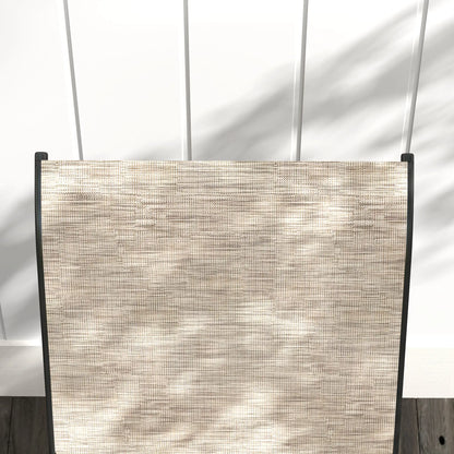 Outdoor Loveseat with Glass Table, Garden Bench, Breathable Mesh, Brown Outdoor Benches at Gallery Canada