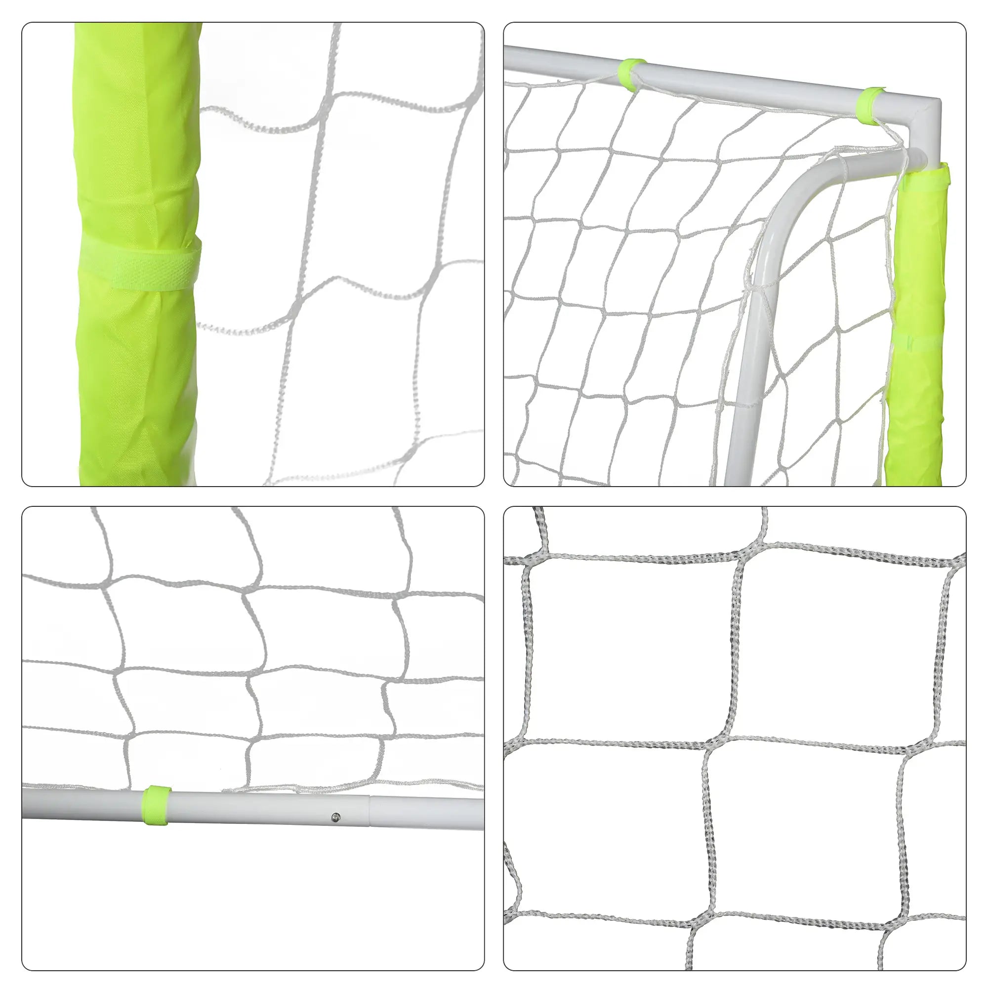 6ft x 4ft Soccer Goal Net, Metal Frame, PE Mesh, Ground Stakes, Yellow Football at Gallery Canada