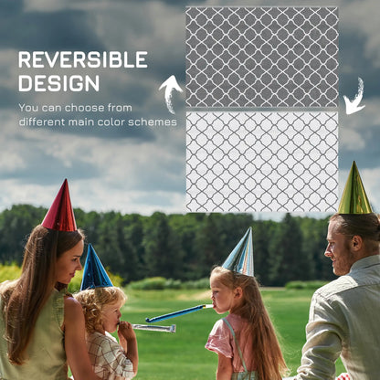 Waterproof Outdoor Rug, 6' x 9', Reversible Mat, Grey & White Outdoor Reversible Rugs at Gallery Canada