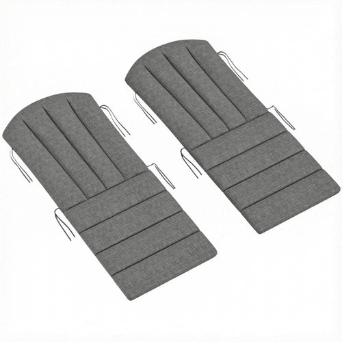 Patio Chair Cushions Set, High Back Adirondack, Dark Grey