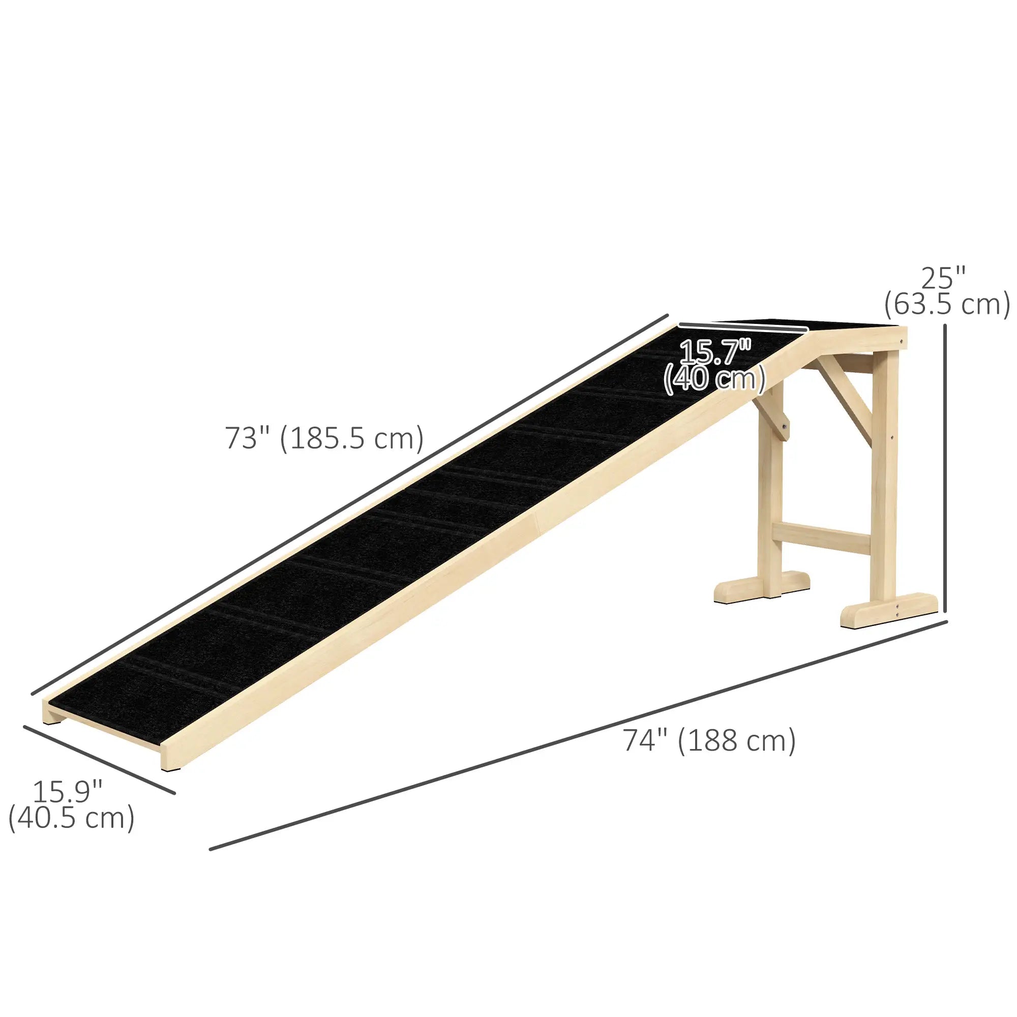 Pet Ramp Bed Steps, Non-Slip Carpet, 74