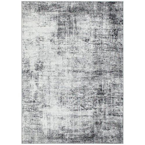 Modern Abstract Area Rug 8x10, Machine Washable, Non-Slip, Grey