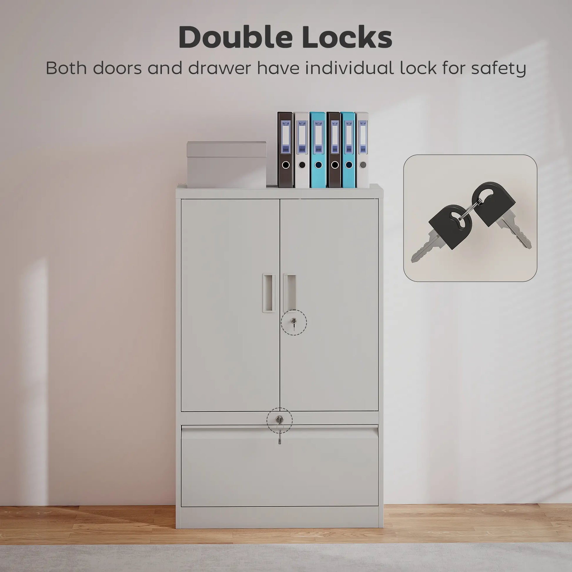 Lateral Filing Cabinet, Metal Storage Cabinet, White Office Cabinets & Cupboards at Gallery Canada