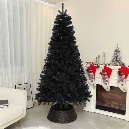 7.5ft Artificial Christmas Tree, Auto Open, Steel Base, Black Artificial Christmas Trees at Gallery Canada