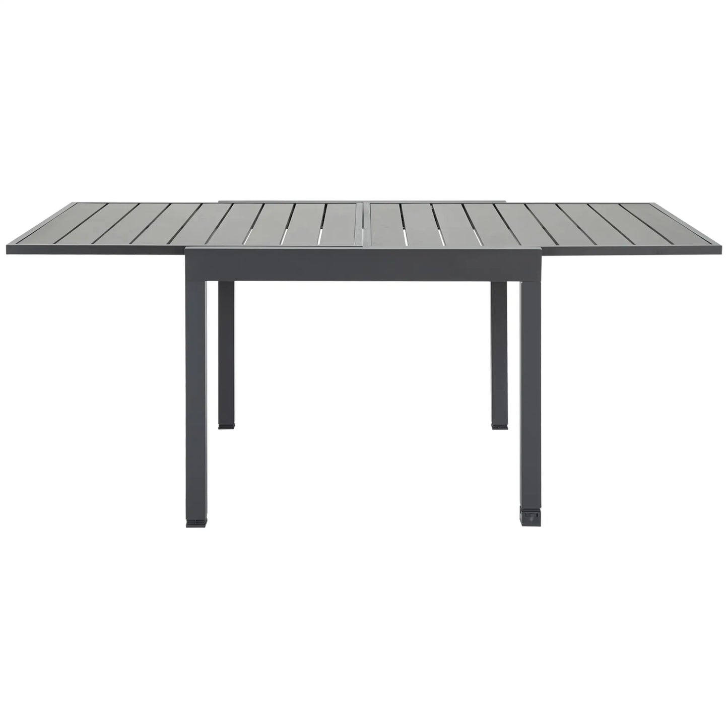 Extendable Metal Outdoor Dining Table, 4-6 Person, Rectangular, Grey Patio Dinning Tables at Gallery Canada
