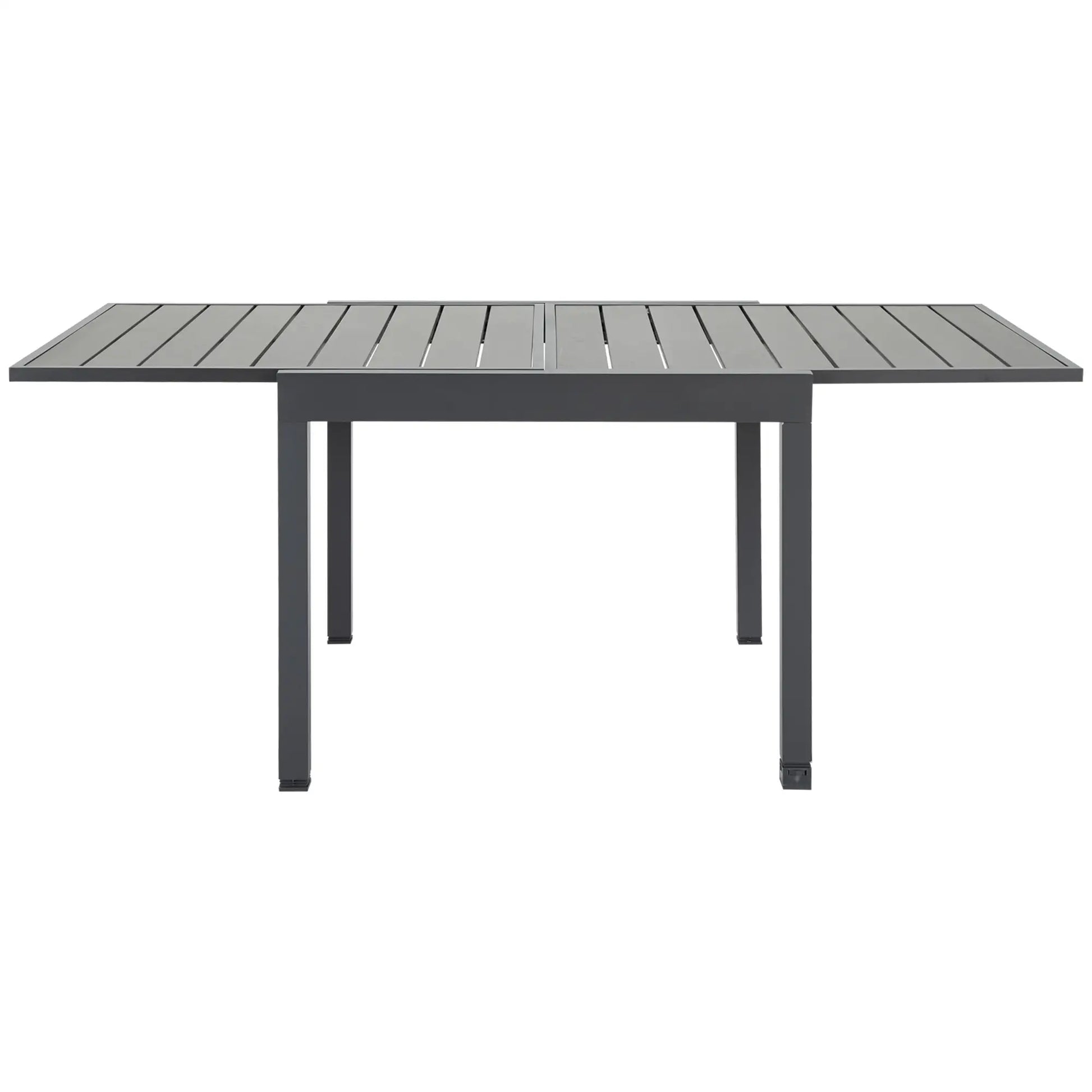 Extendable Metal Outdoor Dining Table, 4-6 Person, Rectangular, Grey Patio Dinning Tables at Gallery Canada