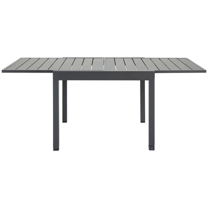 Extendable Metal Outdoor Dining Table, 4-6 Person, Rectangular, Grey Patio Dinning Tables at Gallery Canada