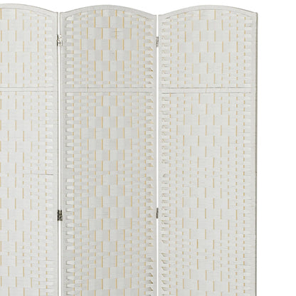 6ft Folding Room Divider, 3 Panel Wooden Partition, White Room Dividers at Gallery Canada