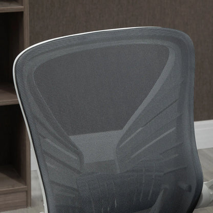 Mesh Office Chair, Swivel Task Desk, Lumbar Support, Flip-Up Arm, Adjustable Height, Grey/Black Task Chairs at Gallery Canada
