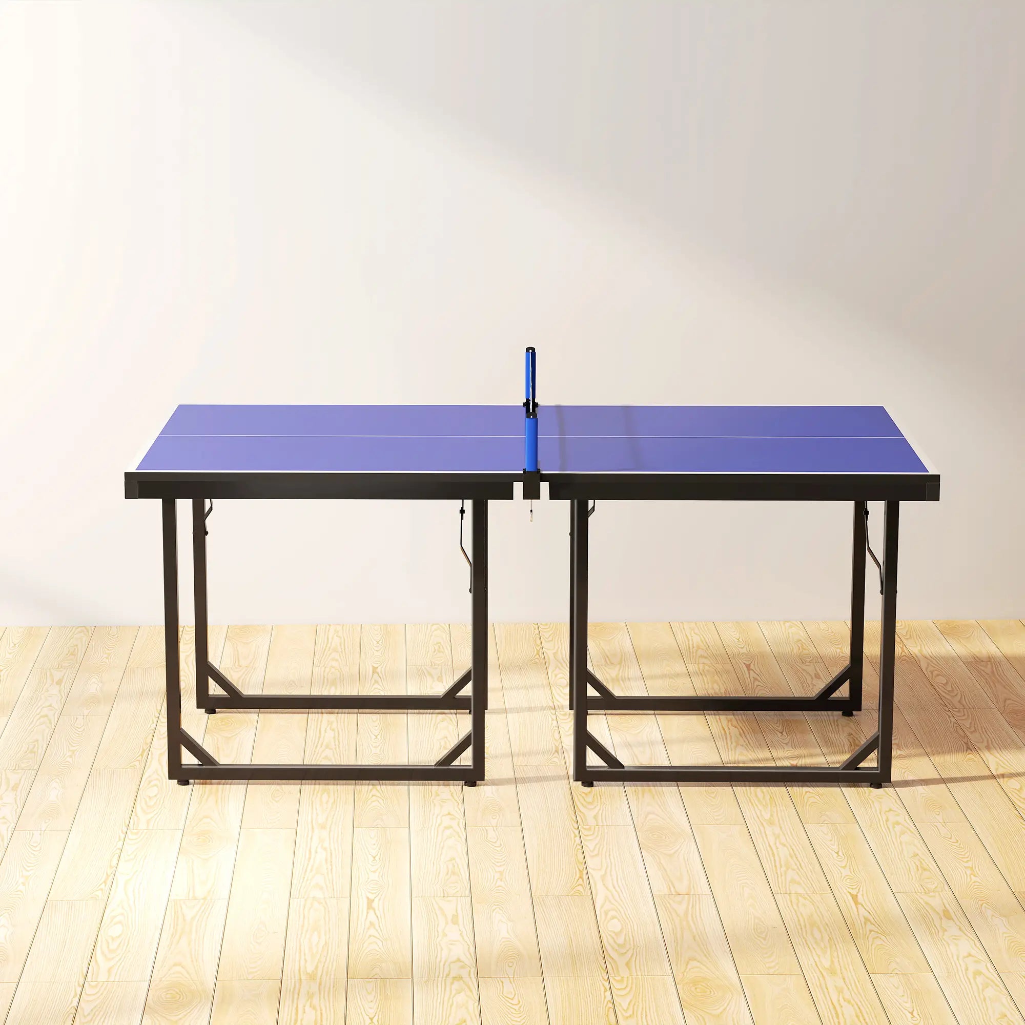 6x3ft Midsize Ping Pong Table, Folding, Blue Game Tables at Gallery Canada
