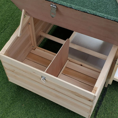 77 Chicken Coop Hen House Rabbit Hutch, Outdoor Poultry Cage with Nesting Box Chicken Coops at Gallery Canada