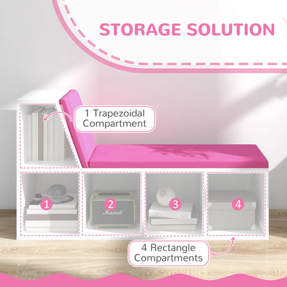 5-Cube Bookshelf with Cushioned Nook, Storage Shelves, Pink Bookshelves & Bookcases at Gallery Canada
