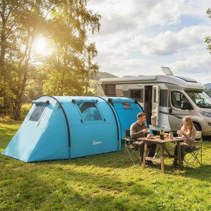 3-4 Person 2 Room Camping Tent, 3000Mm Waterproof, Sky Blue Camping Tents at Gallery Canada