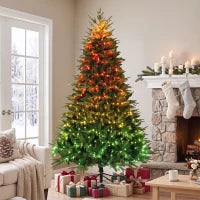 Sapin de Noël Frasier Grande Fir de 7,5 pieds, lumières LED, télécommande, minuterie