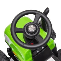 Tracteur pour enfants, véhicule électrique 6V avec remorque détachable, vert