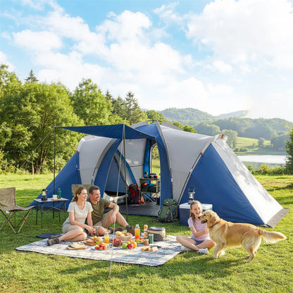 Multi-Room Camping Tent, 8-12 Person, 3000mm Waterproof Rainfly, Screen Panels Camping Tents at Gallery Canada
