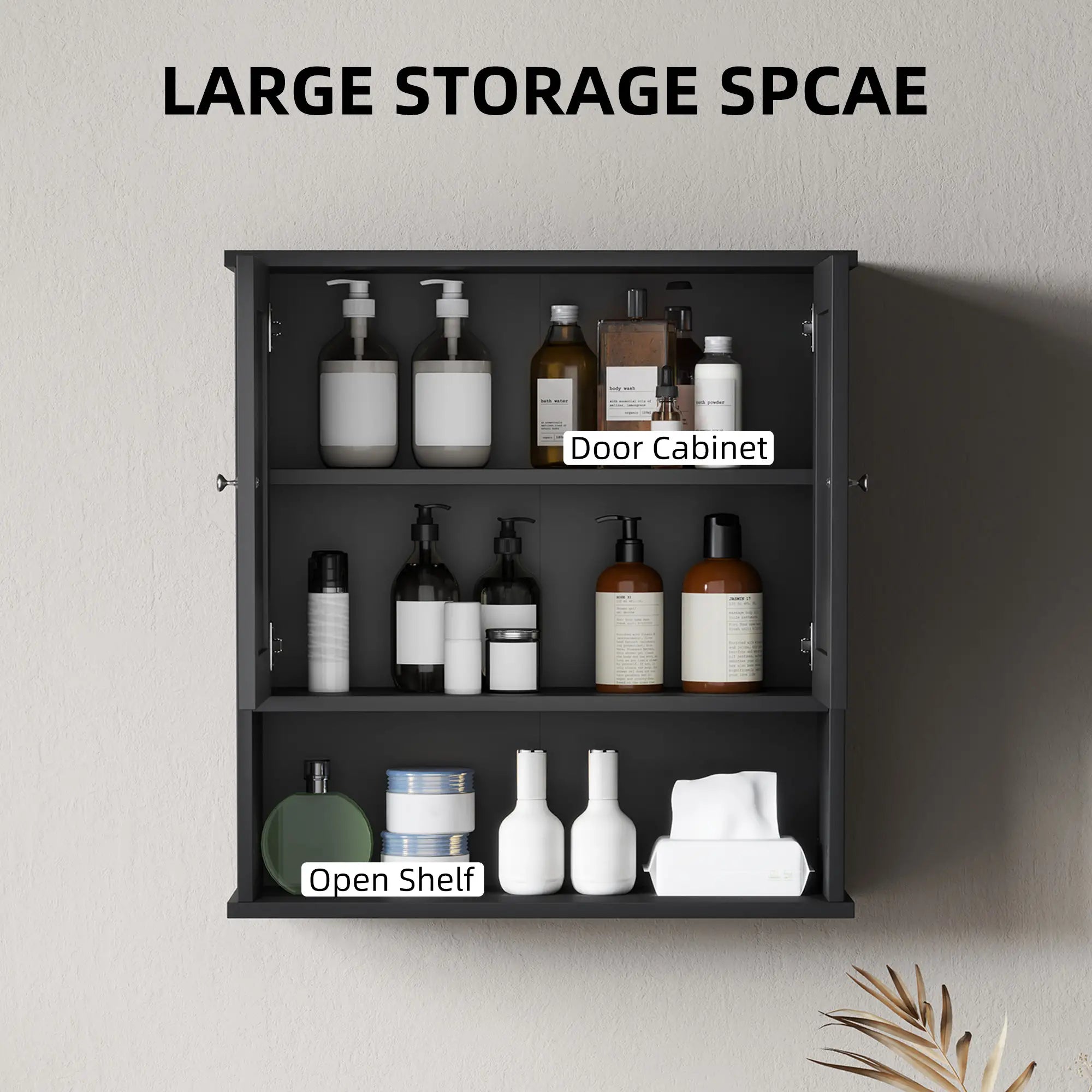 Farmhouse Bathroom Medicine Cabinet, Barn Doors, Adjustable Shelf, Black Bathroom Cabinets at Gallery Canada
