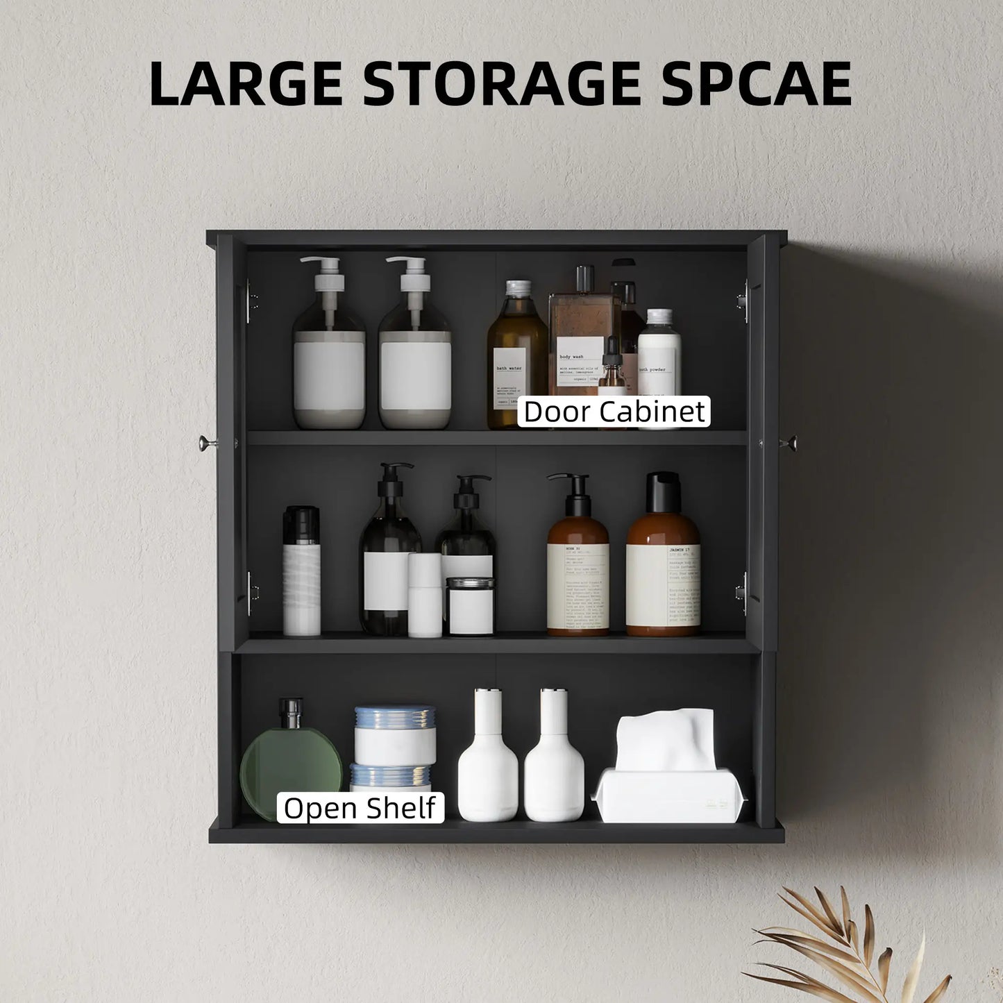 Farmhouse Bathroom Medicine Cabinet, Barn Doors, Adjustable Shelf, Black Bathroom Cabinets at Gallery Canada