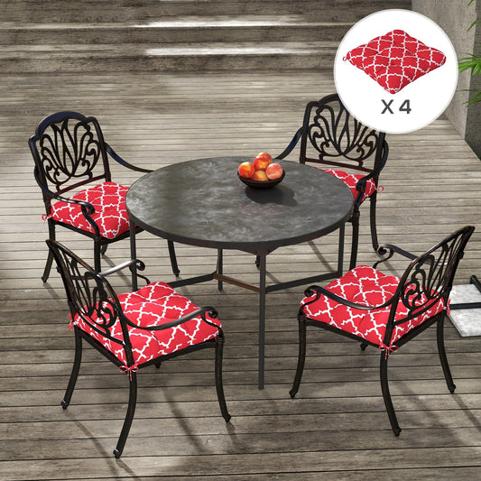 4-Piece Seat Cushion Pillows Replacement, Patio Chair Cushions Set with Ties for Indoor Outdoor - Gallery Canada