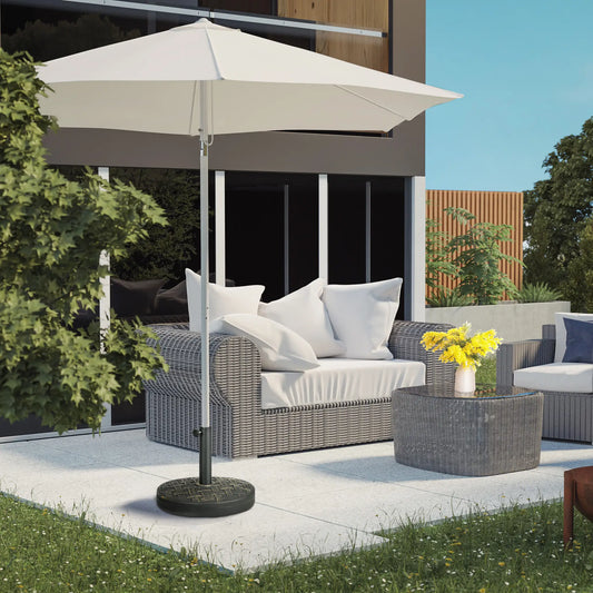 40lbs. Concrete Umbrella Base, Rattan Effect, Heavy Duty, Bronze Umbrella Bases Bronze at Gallery Canada