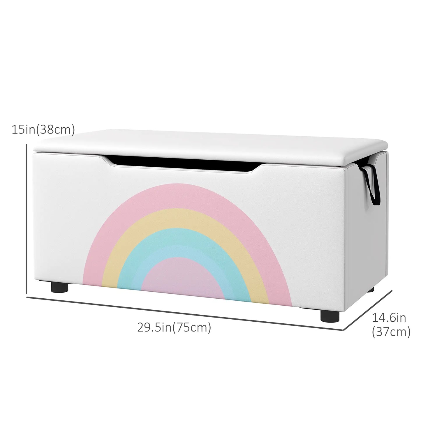 Kids Toy Chest, Lightweight Storage Bench with Lid, 3-8 Years, White Baby & Kids Storage at Gallery Canada