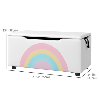 Kids Toy Chest, Lightweight Storage Bench with Lid, 3-8 Years, White Baby & Kids Storage at Gallery Canada