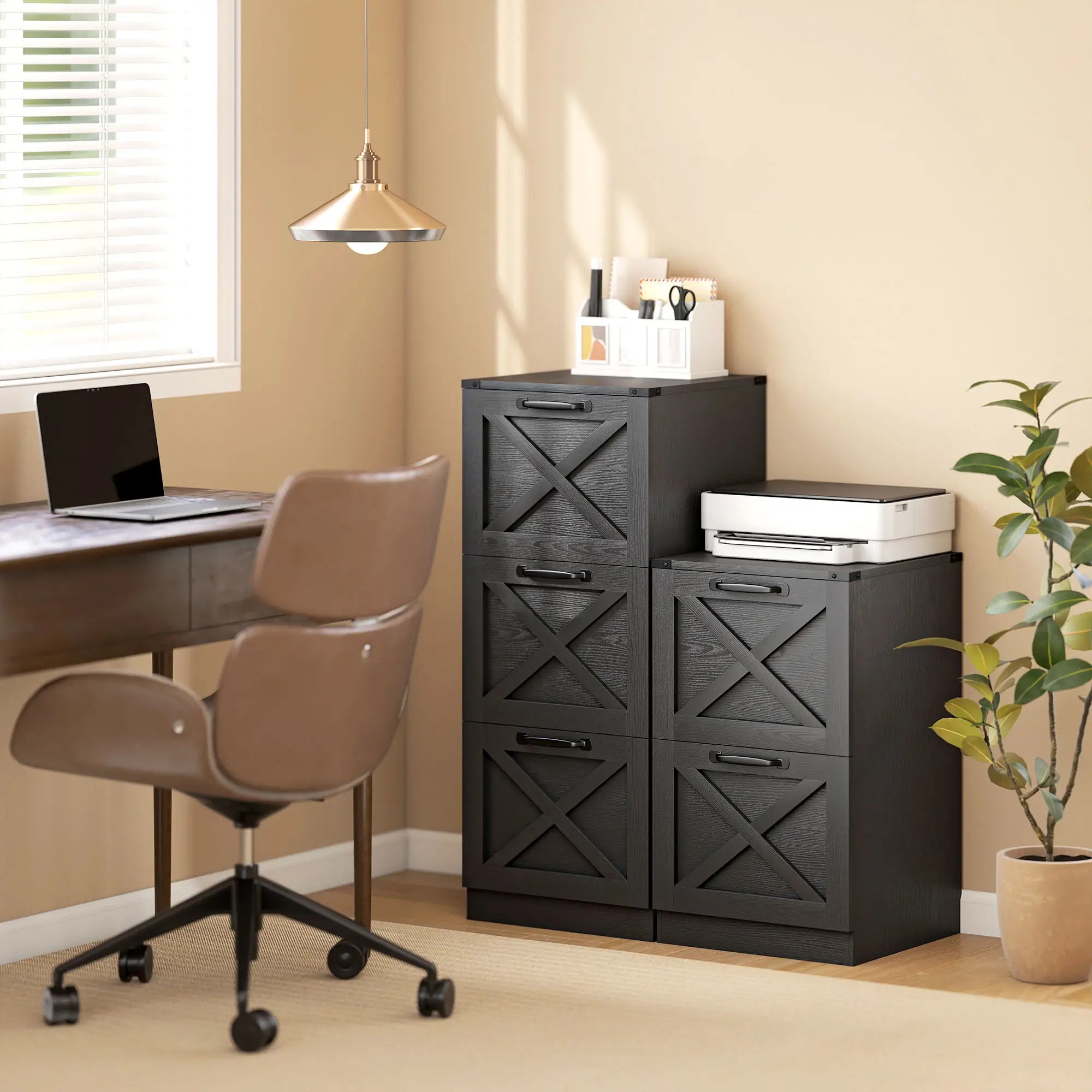 2-Drawer File Cabinet, Silent Slides, Vertical Farmhouse, Black Office Cabinets & Cupboards at Gallery Canada