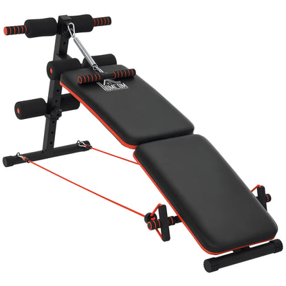 Foldable Sit Up Bench, Core Workout, Home Gym, Black Sit Up Benches Black, Red at Gallery Canada