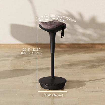 Backless Wobble Stool, Adjustable Standing Desk Chair, Brown Office Chairs at Gallery Canada