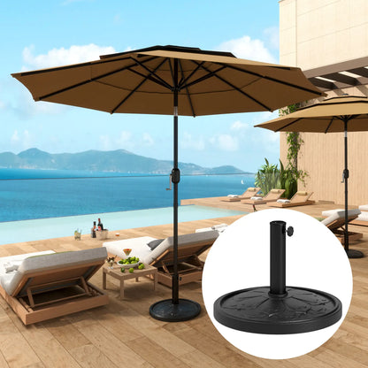26 lbs Resin Round Patio Umbrella Base, Outdoor Stand For Lawn, Poolside Umbrella Bases at Gallery Canada