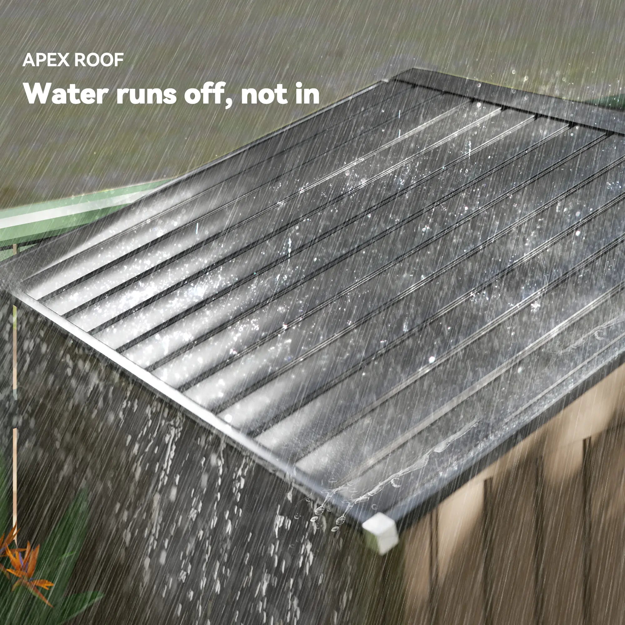 7' x 4' x 6' Garden Storage Shed, Metal, Double Doors, Brown Sheds at Gallery Canada