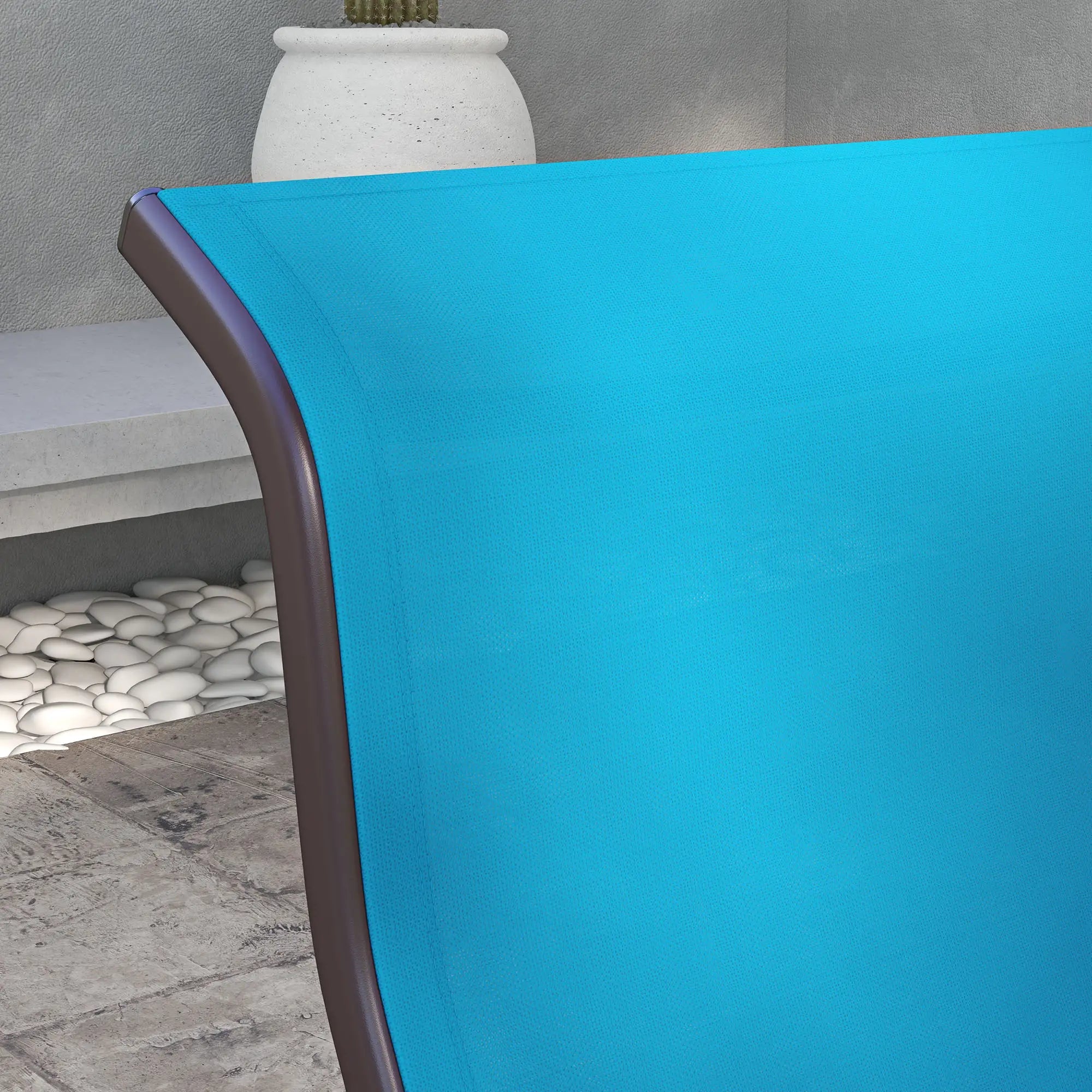 Patio Glider with Mesh Fabric, Outdoor Rocking Chair, Blue Outdoor Gliders at Gallery Canada