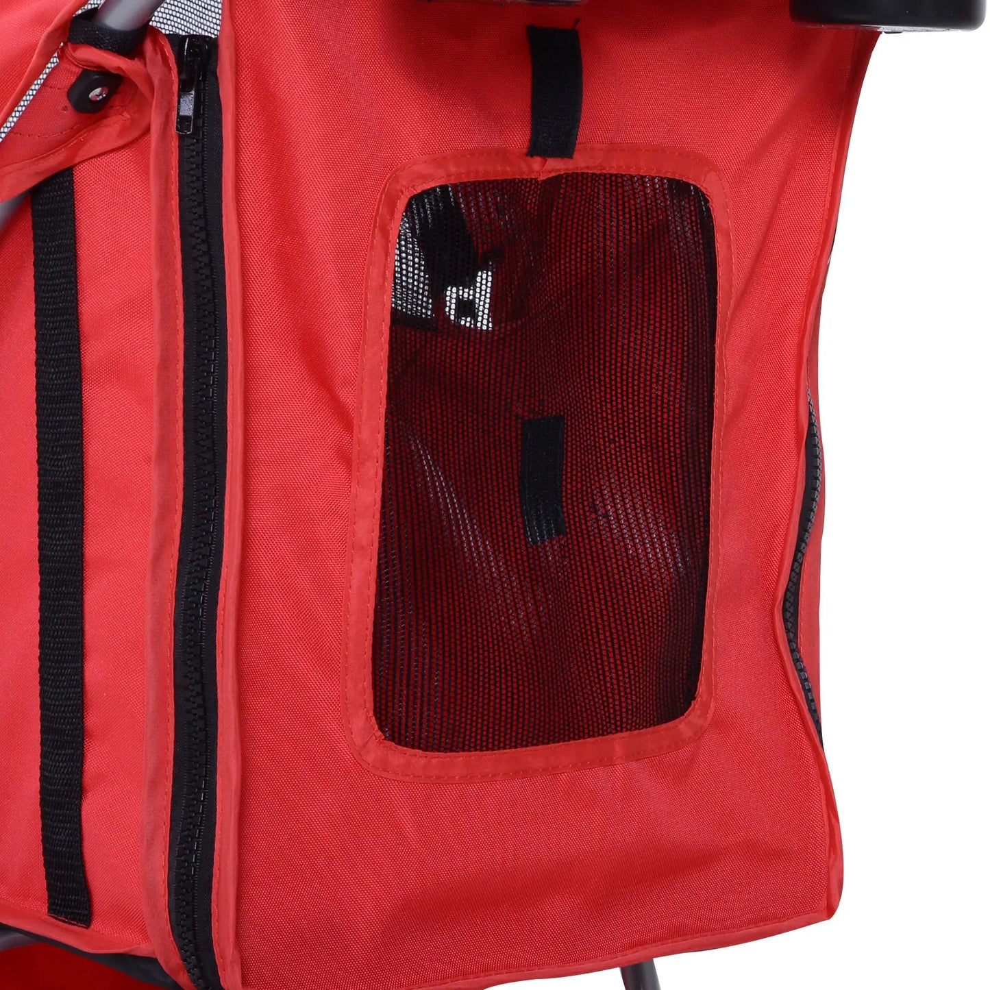 Foldable Pet Stroller, 4 Wheels, Cup Holder, Storage Basket, Red Dog Bike Trailers & Strollers at Gallery Canada