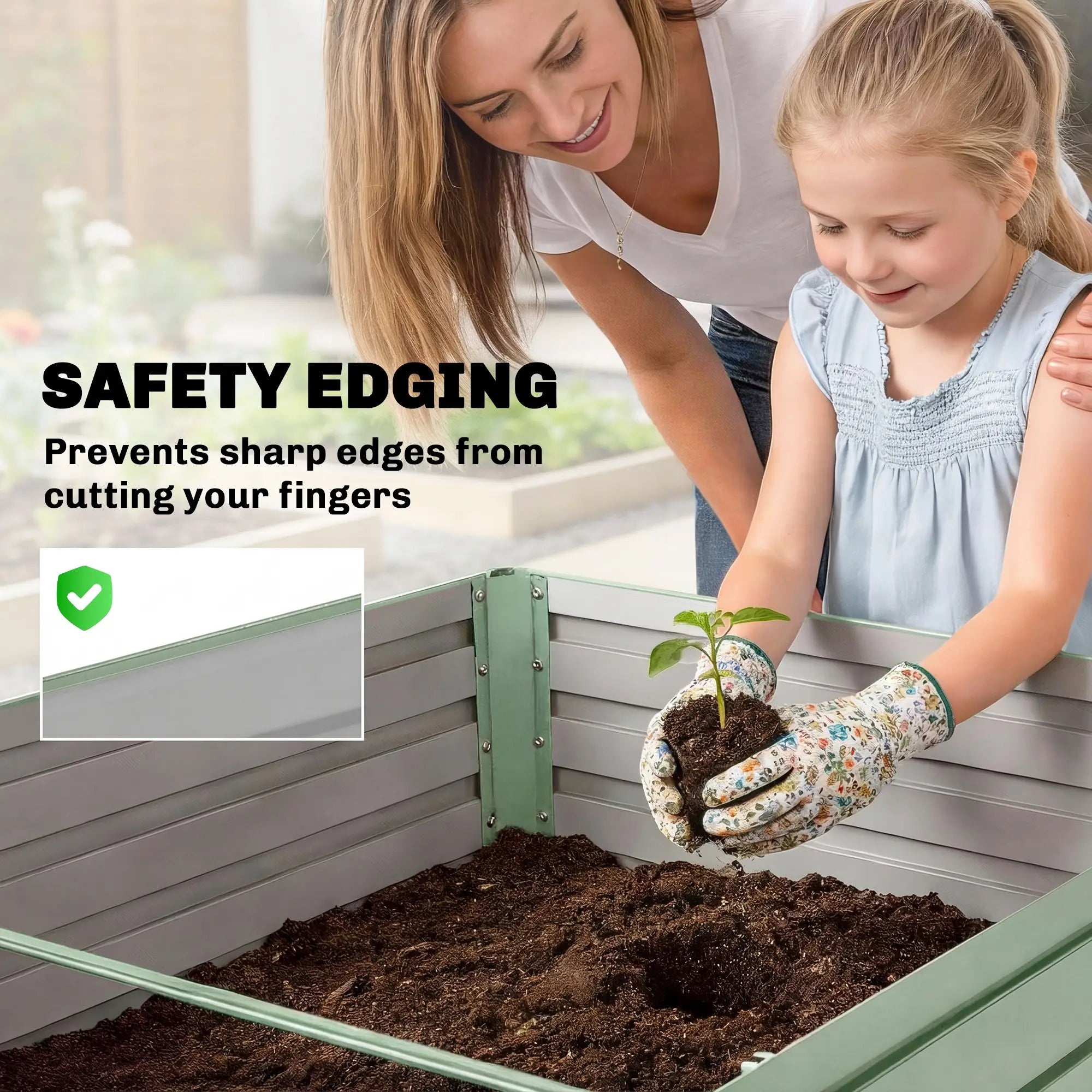 5' x 3' x 2' Raised Garden Bed, Galvanized Planter Box, Light Green Galvanized Planter Boxes at Gallery Canada