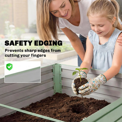 5' x 3' x 2' Raised Garden Bed, Galvanized Planter Box, Light Green Galvanized Planter Boxes at Gallery Canada