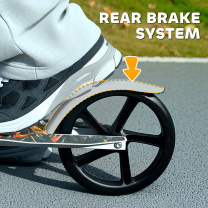 Kids Kick Scooter, Adjustable Height, Rear-Fender Brake, 200mm Wheel, Foldable, White Scooters at Gallery Canada