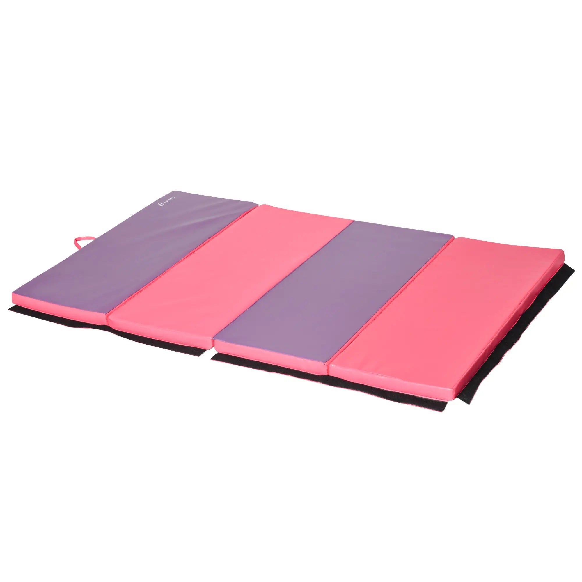 4'x6'x2'' Folding Gymnastics Tumbling Mat, Exercise Mat with Carrying Handles for Yoga, MMA, Martial Arts, Stretching, Core Workouts, Pink and Purple Gymnastics Mats at Gallery Canada