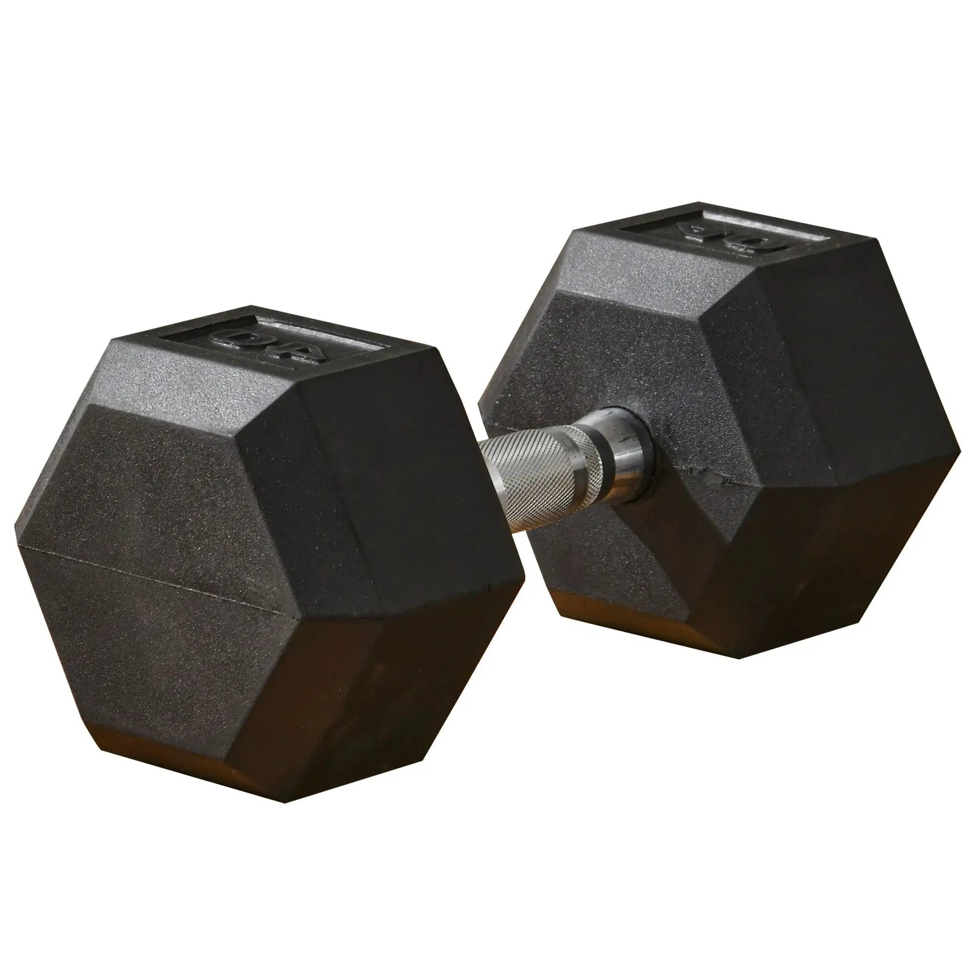 40lbs Rubber Hex Dumbbells, Fitness Training, Black Dumbbells & Barbells Black at Gallery Canada