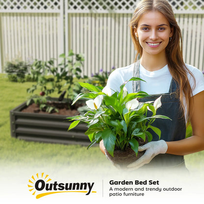 Galvanized Raised Garden Bed, Planter Box, 4' x 2' x 1', Black Galvanized Planter Boxes at Gallery Canada