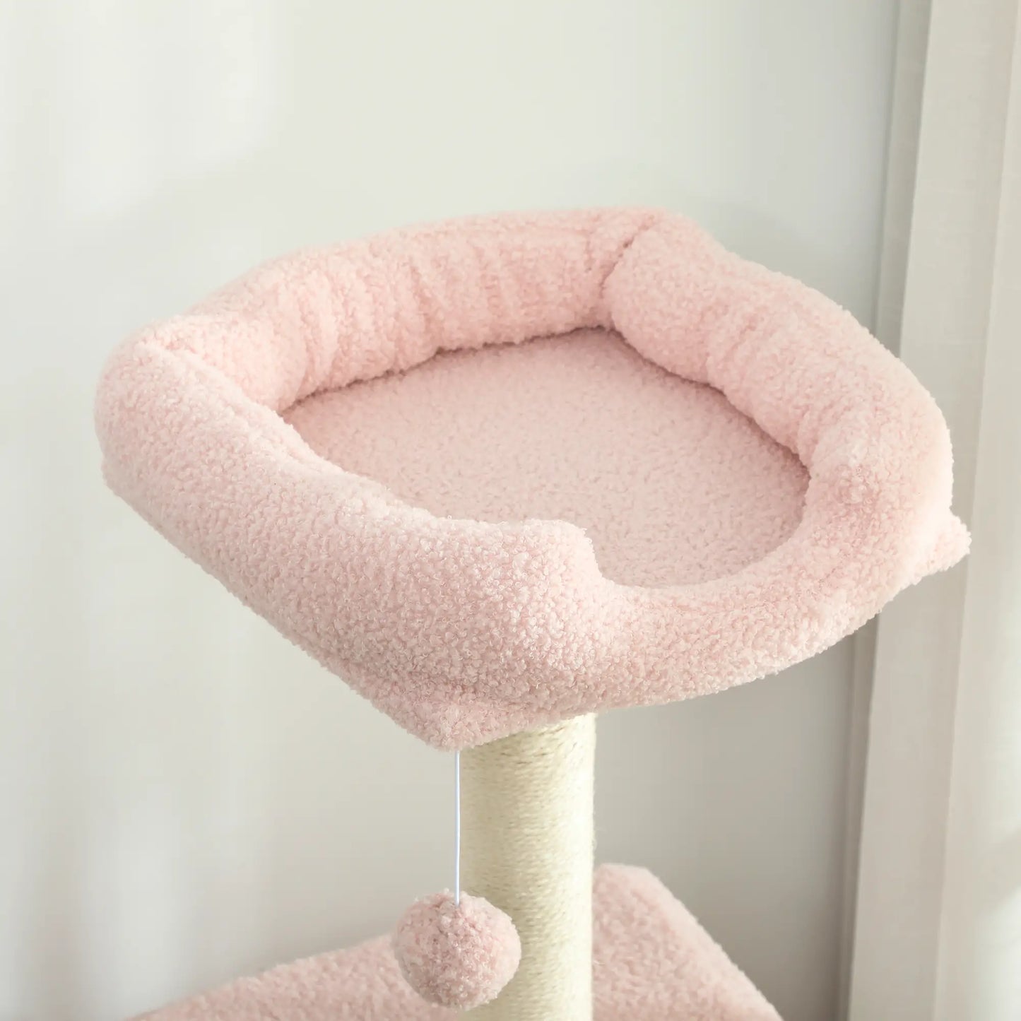 47" Tall Cat Tree Tower, Condo, Ladder, Scratching Posts, Pink Cat Trees at Gallery Canada