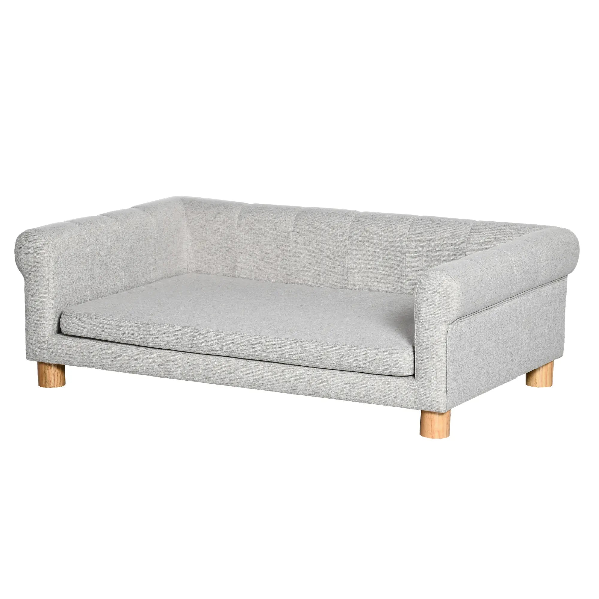 Modern Pet Sofa, Medium Large Dog Bed, Removable Cushion, Light Grey Dog Sofas at Gallery Canada