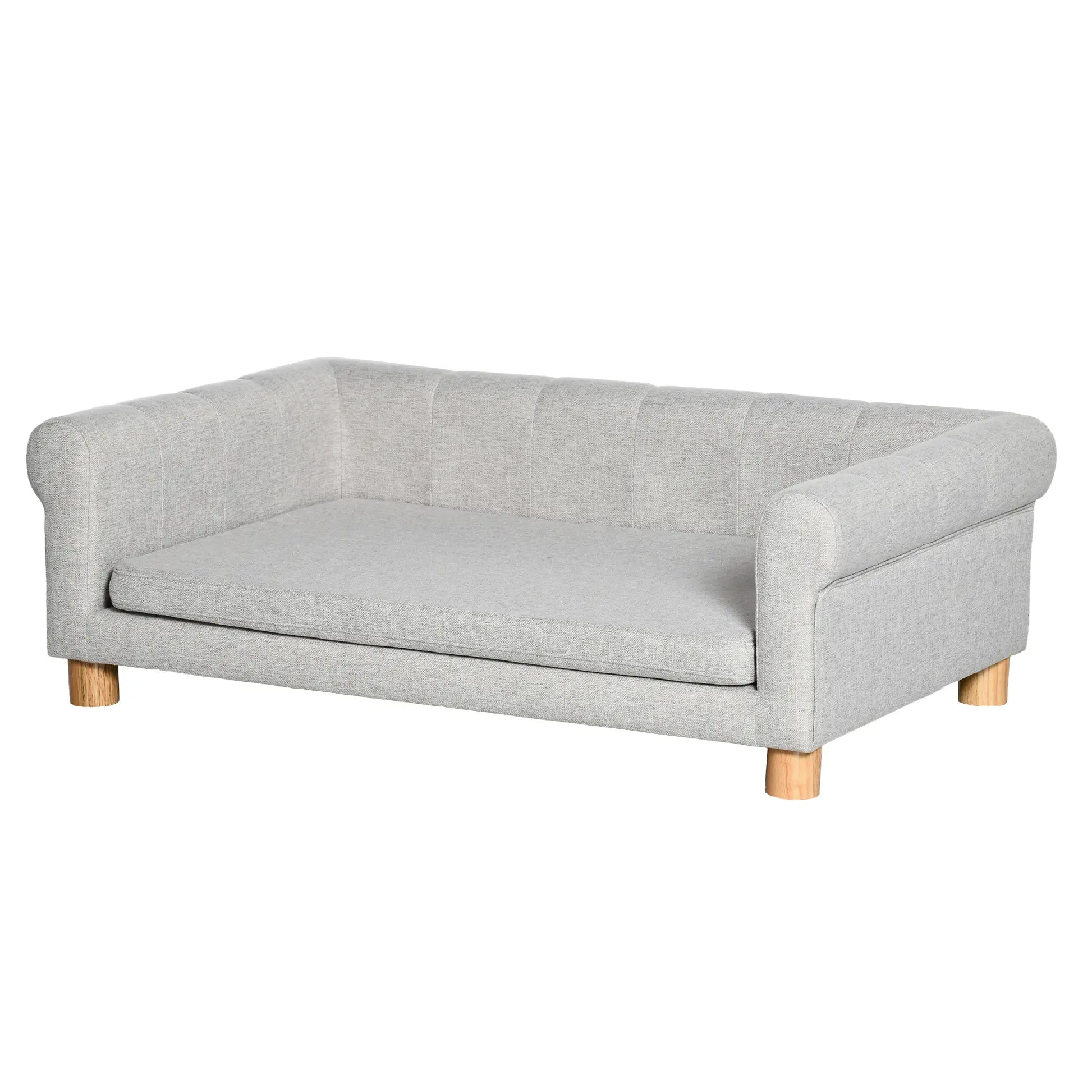 Modern Pet Sofa, Medium Large Dog Bed, Removable Cushion, Light Grey Dog Sofas at Gallery Canada