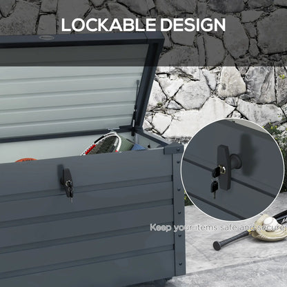 78 Gallon Waterproof Outdoor Storage Box With Wheels, Dark Grey Patio Storage Boxes at Gallery Canada