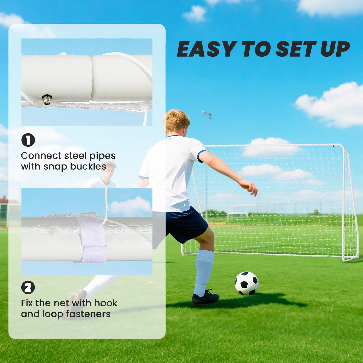 Soccer Goal, Soccer Net, 10 x 4 ft, White Soccer at Gallery Canada